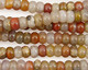 Brown Flower Agate Rondelle 6mm