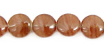 Brown Rhodochrosite Puff Coin 12mm