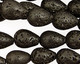 Lava Rock Teardrop 14x10mm