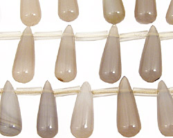 Gray Onyx (natural) Teardrop 5x15mm