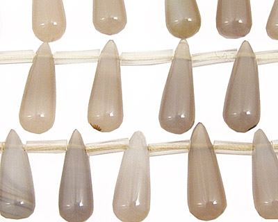 Gray Onyx (natural) Teardrop 5x15mm