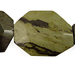 Green Water Jasper Faceted Flat Slab 35-45x25-35mm