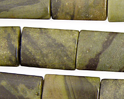 Green Water Jasper Thin Pillow 20x15mm