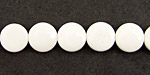 White Agate Puff Coin 10mm