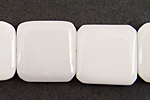 White Agate Puff Square 20mm