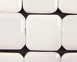 White Agate Puff Square 20mm