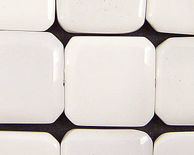 White Agate Puff Square 20mm