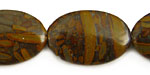 Golden Horse Jasper Flat Oval 30x20mm