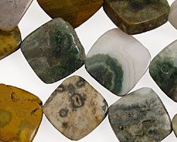 Ocean Jasper Puff Diamond 16mm