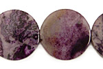 Purple Crazy Lace Agate Puff Coin 25mm
