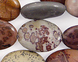 Coffee Bean Jasper Flat Oval 25x18mm