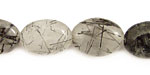 Tourmilated Quartz Flat Oval 18x13mm