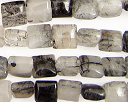 Tourmilated Quartz Puff Square 8mm