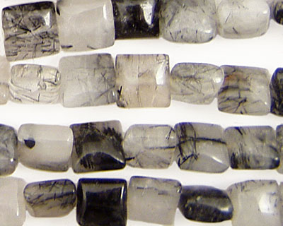 Tourmilated Quartz Puff Square 8mm