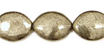 Golden Pyrite (silver tone) Horse Eye 20x15mm