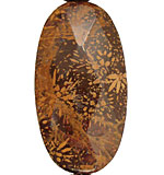 Star Jasper Faceted Flat Oval Pendant 52x28mm