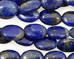 Lapis Flat Oval 14x10mm