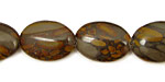 Golden Horse Jasper Flat Oval 18x13mm