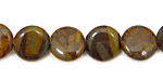 Golden Horse Jasper Puff Coin 12mm
