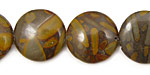 Golden Horse Jasper Puff Coin 18mm