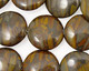 Golden Horse Jasper Puff Coin 18mm