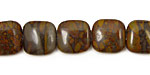 Golden Horse Jasper Puff Square 12mm