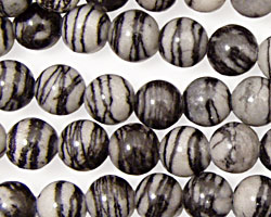 Black Water Jasper Round 8mm
