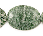 China Jade Flat Oval 40x30mm