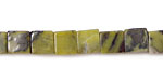 Yellow Turquoise Cube 6mm