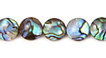 Abalone Puff Coin 10mm