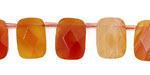 Carnelian (natural) Cushion Cut Drop 10x14mm