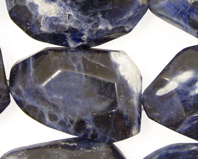 Sodalite Faceted Nugget 22-28x18-24mm
