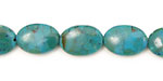 Chinese Turquoise (rec.) Flat Oval 14x10mm