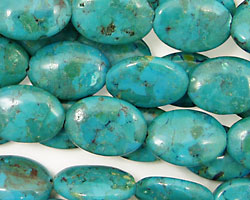 Chinese Turquoise (rec.) Flat Oval 14x10mm