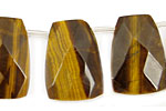 Tiger Eye Faceted Rectangular Pendant 18x25