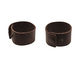 Red Brown Leather Cuff Bracelet 1-1/2"