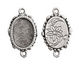 Nunn Design Antique Silver (plated) Mini Ornate Oval Bezel Link 24x15mm