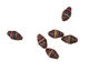 African Paper (tan, forest, violet) Rice 15x8-9mm