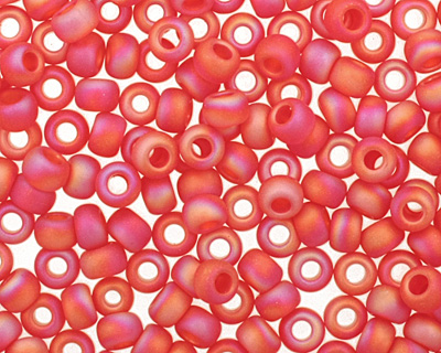 TOHO Transparent Rainbow Frosted Ruby Round 11/0 Seed Bead