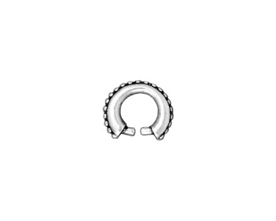TierraCast Antique Silver (plated) Small Beaded Pinch Bail 2x10mm