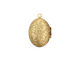 Antique Brass (plated) Oval Filigree Heirloom Locket 17x25mm