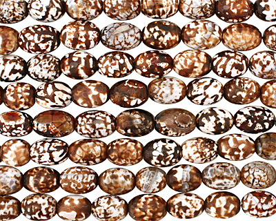 Leopard Fire Agate Faceted Rice 20-21x14-15mm
