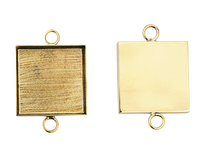 Brass Square Bezel Link 31mm