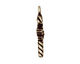 TierraCast Antique Brass (plated) Candy Cane Charm 9x25mm