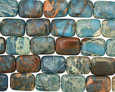 Turquoise Impression Jasper Thin Pillow 25x18mm