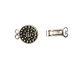 Sterling Silver Round Box Clasp w/ Beaded Sun 25x16mm