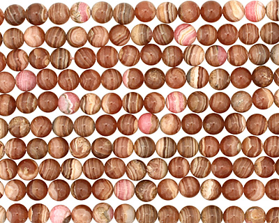Brown Rhodochrosite Round 8-9mm