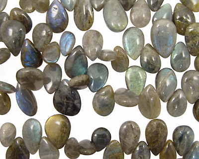Labradorite Flat Freeform Drop 12-19x15-30mm