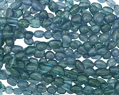 Blue Green Fluorite Tumbled Nugget 9-15x9-14mm