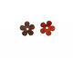 C-Koop Enameled Metal Medium Red 5 Petal 15mm